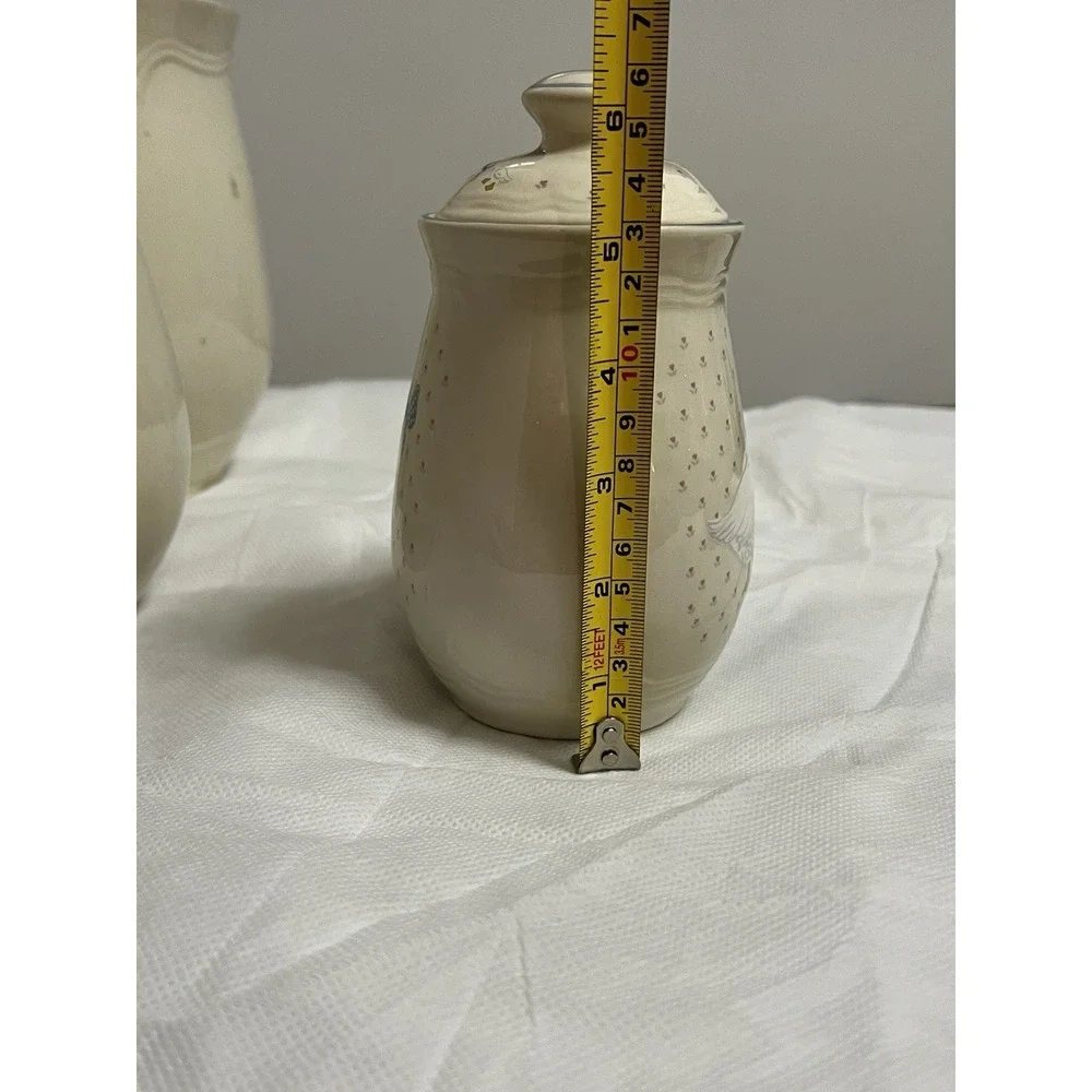Vtg Tienshan Aunt Rhody Goose Canister Set 4 Country Cottagecore Farmhouse